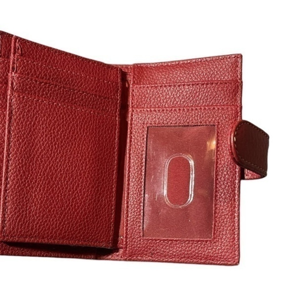 Genuine Leather Wallet Rust Burgundy with credit card slots Excellent cond.​​​ - Picture 3 of 7